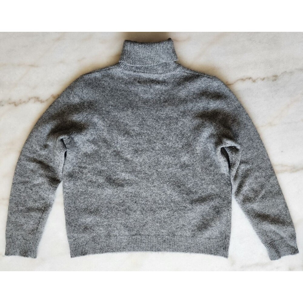 Vintage Womens Rare Lauren Ralph Lauren Lambswool Grey Med P Sled Scene Sweater - Picture 3 of 16